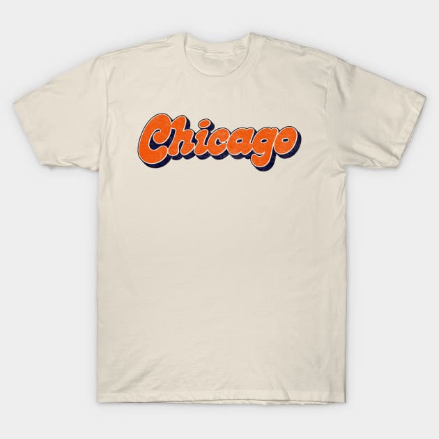 Chicago Bears  // Retro Colors Faded Style Design T-Shirt by DankFutura